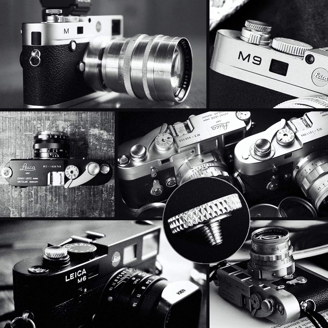 Fuji Shutter Release Button Accessories: Fujifilm Camera SOFE Shutter Button - Silver Shutter Button for Canon Nikon Leica Film