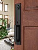 Tinewa Front Door Lock Set, Full Escutcheon Front Door Handle Sets, Heavy Duty Entry Door Lock Sets with 3 Keys, Door Locks with