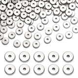 TMMATE 100pcs Silver Plated Brass Flat Disc Spacer Beads for DIY Bracelet, Necklace Jewelry Making (Silver-8mm)