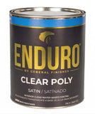 General Finishes Enduro Water Based Clear Poly, 1 Quart, Satin
