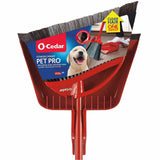 OCedar PowerCorner Pet Pro Broom with Dust Pan, Red, 1 Each