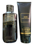 Bath & Body Works Noir Mens 3-in-1 Hair, Face & Body Wash Shower Gel and Body Cream 2 Piece Set