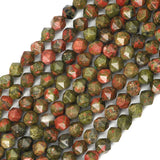 BEADIA Faceted Natural Unakite Stone Round Beads 10mm 36cm/Strand for Jewelry Making