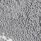 Tibaoffy Size 8/0 Crafts Glass Seed Beads 3mm Gray Beads for Jewelry Making (Total About 100g About 3600pcs)