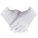 100% Cotton Gloves, 6 Pairs White Cotton Gloves For Women Dry Hands Eczema Serving - Archival Coin Jewelry Inspection Gloves (6 