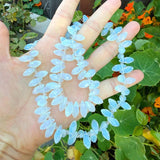 200pcs Czech 12mm Faceted Teardrop Briolette Crystal Glass Beads Pendant Drop Bulk White Opal