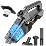 EYYA Handheld Vacuum Cordless, 16KPA Powerful Suction Hand Held Vacuum Cleaner Dust Busters Cordless Rechargeable, HD Display & 