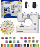 Portable Sewing Machine, Lncludes Beginner Basic Sewing Machine Kit, 12 Stitch Patterns Built-In, Versatile 2-Speed Foot Pedal, 