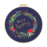 Calandis Christmas Embroidery Starter Kit With Embroidery Hoop Beginners Stitch Plant | Cross Stitch Kits | Hand Embroidery Kits