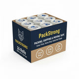 Packstrong Industrial Grade Clear Packing Tape 24 Rolls - 110 Yards per Roll - 3 Wide x 2.0 mil Thick, Acrylic Adhesive Heavy Du