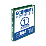 Samsill 1 Inch 3 Ring Binder, Made in USA, Economy Round Ring, Clear View Cover, 200 Sheet Capacity - for School, Home, Office -