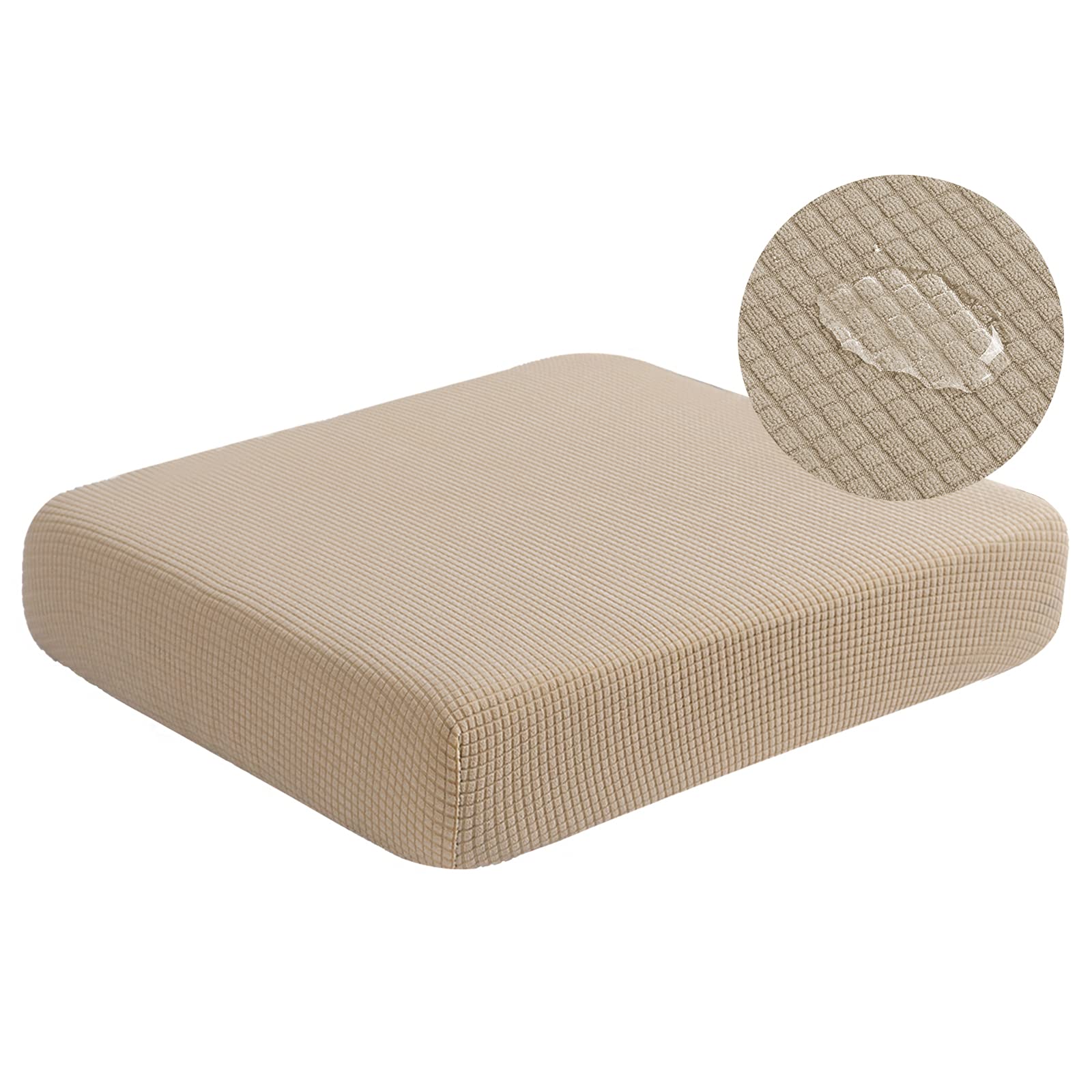 Nc Home Water Repellent Sofa Seat Cushion Covers Stretch Couch Cover For Camper, Settee Cover Furniture Protector For Pets (Chai