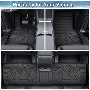Mixsuper Front Floor Mats Compatible with 2012-2016 Ford F-250/F-350/F-450/F-550, Super Duty with Raised Drivers Side Pedal, All