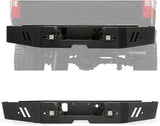 KUAFU Rear Bumper Compatible with 2015-2019 Chevy Chevrolet Silverado 2500 3500 GMC Sierra 2500HD 3500HD W/Sensor Holes W/LED Li