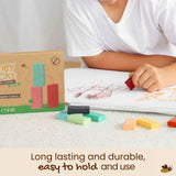 Honeysticks Block Crayons (16 Pack), Non Toxic Crayons for Kids, Toddlers, Made from Pure Beeswax and Food-Grade Colors, Long La