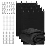 Sound Dampening Blanket 48 x 78 - 4 Pcs Lightweight Automotive-Grade Acoustic Soundproof Curtains with Grommets, Hanging Loops &