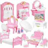 20 Pieces Doll House Furniture and Accessories Set Dollhouse Furniture Set Mini Dollhouse Furniture 1 12 Scale Bedroom Living Ro