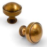 Asidrama 10 Pack Antique Brass Kitchen Cabinet Knobs Round Dresser Knobs Drawer Knobs Cabinet Hardware Zinc Knobs for Dresser Dr