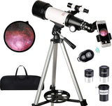 Telescope for Kids Adults Beginners,70mm Aperture 400mm Focal Length Telescopio for Astronomy, Multi Coated Travel Refractor Ast
