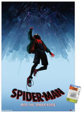 Trends International Marvel SpiderMan Into The SpiderVerse Falling Wall Poster, 22.375 x 34, Poster & Pushpin Bundle