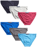 U.S. Polo Assn. Mens Underwear 6 Pack Low Rise String Bikini Briefs (SXL), Size Medium, RedBlueHeather GreyMagenta