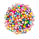 200pcs Candy Polymer Clay Beads, Mixed Rainbow Charm Spacer Beads for Bracelet Necklace DIY Jewelry Making (Candy Rainbow)