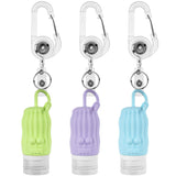 Linkidea 3 Pcs Travel Silicone Squeeze Bottle, Portable Leak Proof Size Containers with Hooks, 2 oz Shampoo and Conditioner Bott