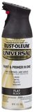 RustOleum 245198 Universal All Surface Spray Paint, 12 oz, Flat Black