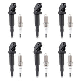 KUIPERAUTO Set of 6 Ignition Coils and Spark Plugs set Compatible for BMW 128i 328i 330i 528i 530i X3 X5 X6 M5 M6 Z4 Mini Cooper