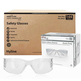 SAFE HANDLER BISON LIFE Hyline Safety Glasses | ANTI FOG, ANTI SCRATCH, CLEAR Impact Resistant, Unbreakable Polycarbonate Lens, 