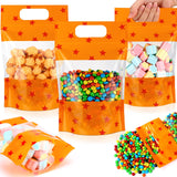 Sweetude 50 Pcs Anime Party Gift Bags Double-sided Print Plastic Bags with Handles Resealable Theme Sealed Pouch for Birthday Ba