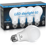 Great Eagle A19 LED Light Bulb, 9W (60W Equivalent), UL Listed, 5000K Daylight, dimmable, Standard Replacement (4 Pack)