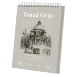 Fuxi Toned Grey Sketch Pad, 9x12 Spiral Sketchbook, 60 Sheets (85lb/130gsm) Art Paper, Artist Paper for Drawing with Pencil, Cha