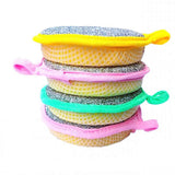 20 Pcs Dishwashing Sponge, Double Sided Round Scrubber Rag Dish Pad for Home Kitchen Cleaning Tool(Random Color)
