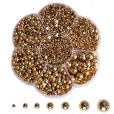 5700 Pcs Gold Half Pearls for Crafts,Nail Pearls for Nails Art for Crafting DIY Accessory,Flatback Pearls gems for Makeup,Neatly
