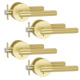 Asidrama 4 Pack Oil Rubbed Bronze Privacy Door Handles, Door Lever with Door Knobs Indoor for Bedroom or Bathroom, Heavy Duty Do