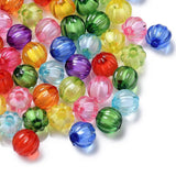 DanLingJewelry 1100 Pcs 8mm Acrylic Round Pumpkin Shaped Transparent Acrylic Beads for Jewelry Making