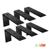 NEODROP 6-Pack 12 Inch Countertop Support Brackets, Heavy Duty L Brackets for Quartz/Wood/Laminate/Granite Countertops | 3/8 Thi