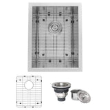 Ruvati 14-inch Undermount 16 Gauge Zero Raduis Bar Prep Kitchen Sink Stainless Steel Single Bowl - RVH7110