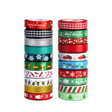 20 Rolls 100 Yards Christmas Ribbon for Gift Wrapping, 3/8 Inch Wide Grosgrain Ribbon, Thin Christmas Ribbon for Holiday Christm
