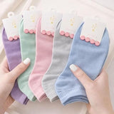 Softstep Ankle Length Cotton Socks For Women And Girls With Cute Pastel Colours Low Cut Ankle Socks Pack Of (10)