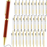 Colarr 30 Pcs Slimline Pen Kit Wood Turning Twist Pen Kit with Refill Lathe Turning Supplies for DIY Making Office Supplies Frie