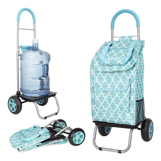 Trolley Dolly, Moroccan Tile Shopping Grocery Foldable Cart