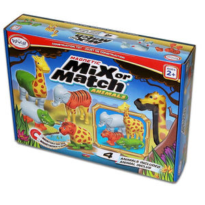 Magnetic Mix Or Match Jungle Animals Toy Play Set, 16 Pieces