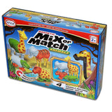 Magnetic Mix Or Match Jungle Animals Toy Play Set, 16 Pieces