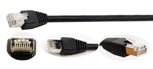 zdyCGTime 10inch Cat6e RJ45 M/F Shielded Ethernet Network Screw Panel Mount Extension Cable (10inch RJ45)
