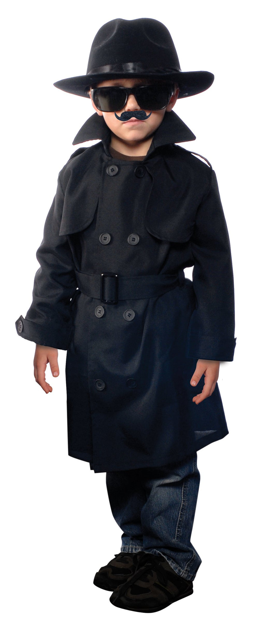 Aeromax Jr. Secret Agent with accessories, Size Youth Large, OSFM ages 9-12, Black