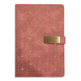 Brown Cloud Brown Velvet Finish Self Design Leather Cover Notebook/Diary Ruled For Personal/Corporate Gift(Nb Brown Vlvt F 05)(1