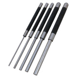 Performance Tool W758 5 Piece 8-Inch Long Carbon Steel Pin Punch Set, Pin Sizes 1/8, 3/16, 1/4, 5/16 and 3/8