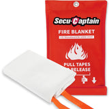SecuCaptain Emergency Fire Blanket for Home and Kitchen - 40x40 Flame Suppression Fiberglass Fire Blankets for House Camping Car